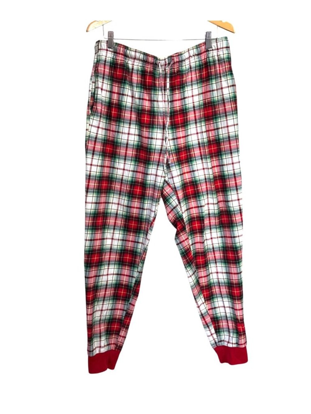 Holiday Lane Mens XXL Red & Green Plaid Pajama Pants With Elastic Waistband